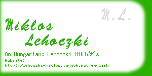 miklos lehoczki business card